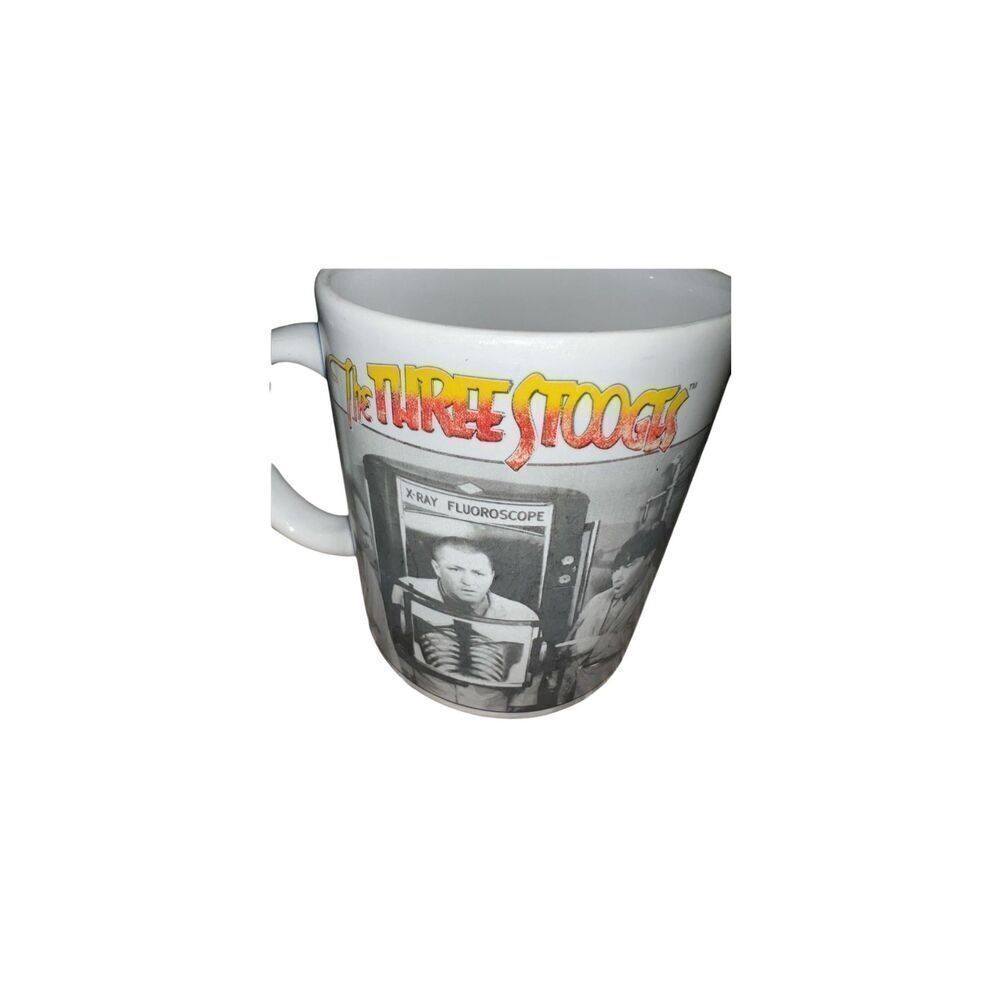 THE THREE STOOGES Coffee Cup Mugs x-ray fluoroscope Larry Moe Curly doctors